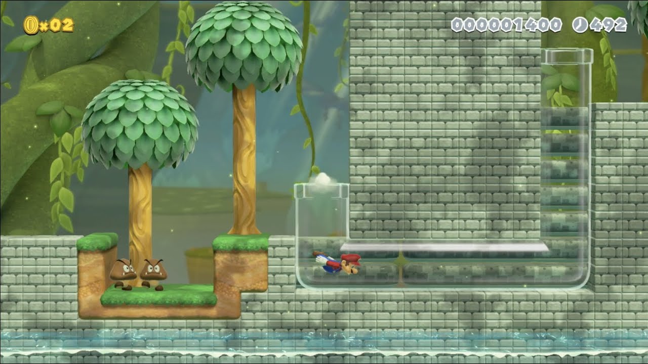 Custom Super Mario 3D World Levels "Clear Pipe ruins" by, Cheetoast