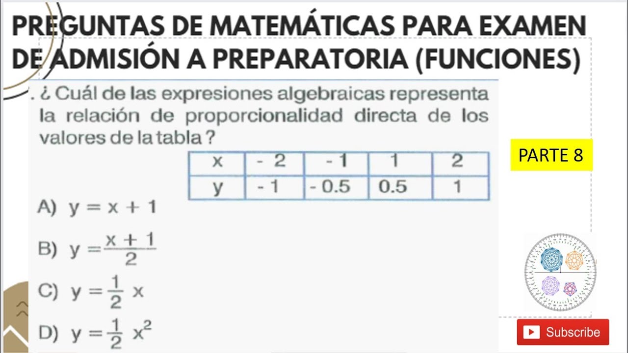 Examen De Matematicas Segundo Semestre Preparatoria