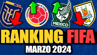 NUEVO RANKING FIFA: Colombia la GRAN GANADORA, Ecuador DECEPCIONA Y México SUPERA a URUGUAY
