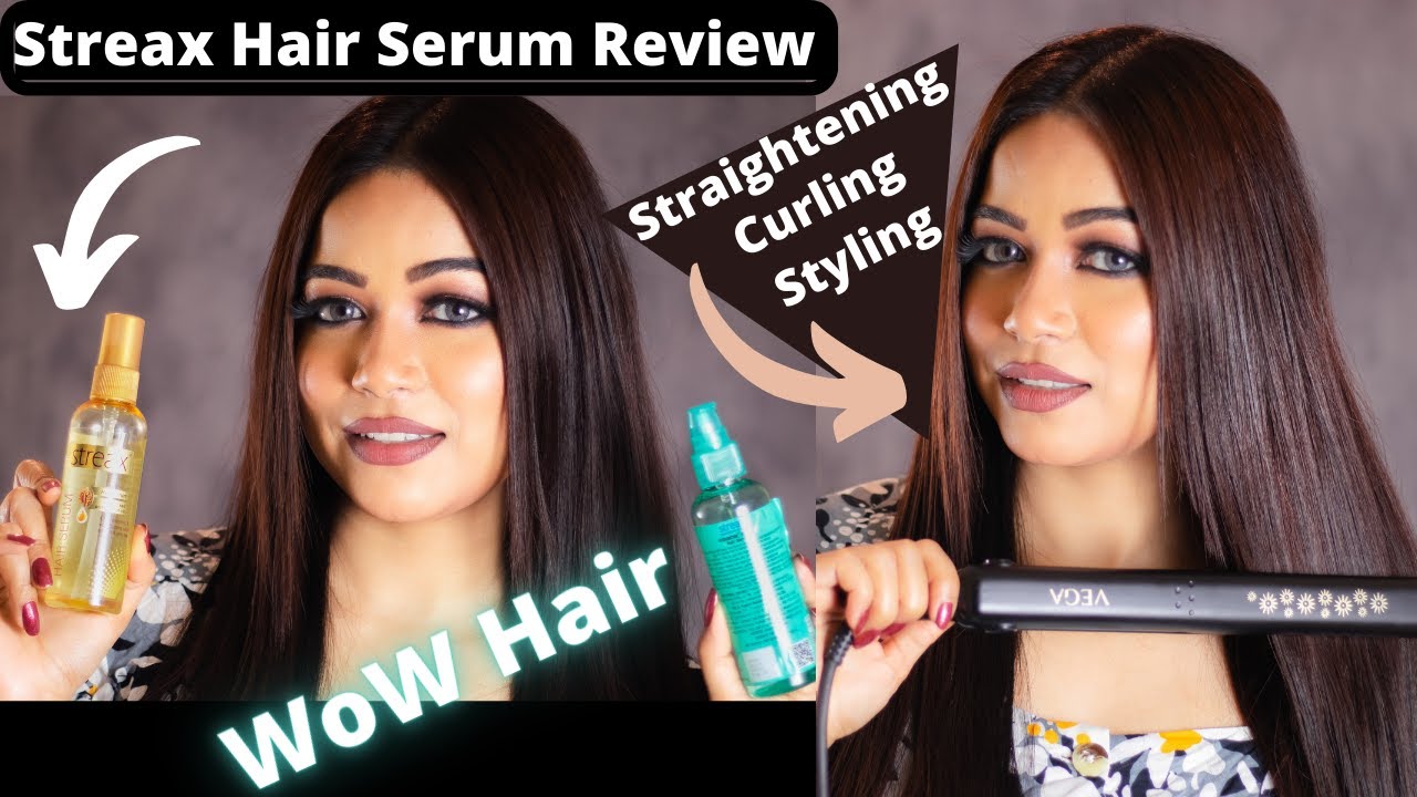 Streax Hair serum review , Heat Protectant Hair Serum for Hair straightening  and Styling - YouTube