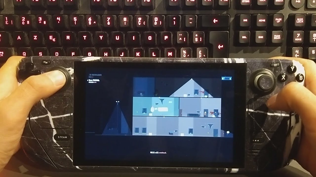 It's 'DEADBOLT' On a Steam Deck With a Natural Black & White Marble Stone Skin!