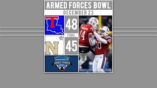 LA Tech Stuns Navy | Louisiana Tech beat Navy 48-45 to win the Armed Forces Bowl. Jonathan Barnes k