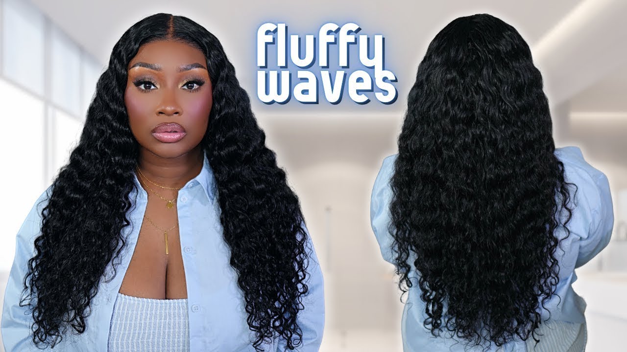 No Glue, No Fuss… Just Flawless! Fluffy Water Wave Wig Install Tutorial ft Klaiyi Hair