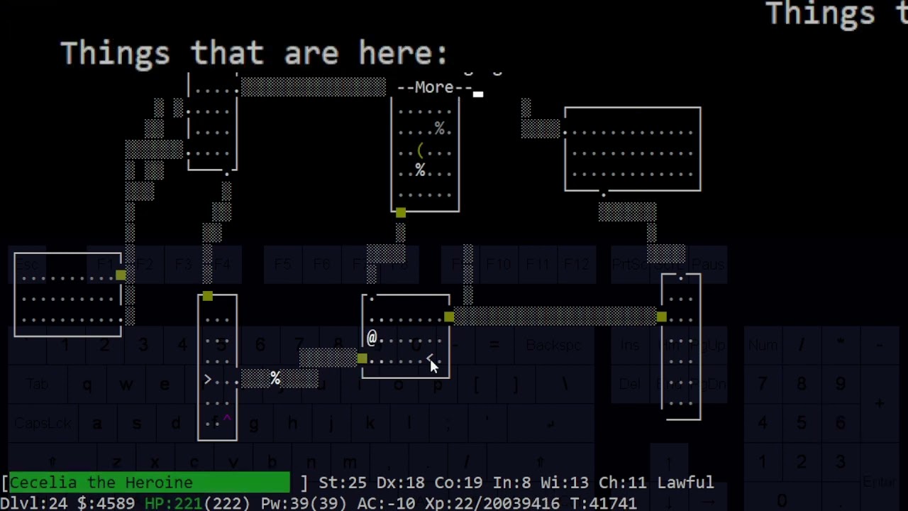 NetHack: getting my armor disintegrated right off me by a Black Dragon (Cecelia part 10)