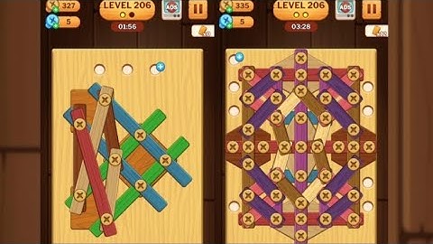 Screw Puzzle: Wood Nut & Bolt - Level 206