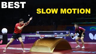 Ma Long, Fan Zhendong, Dimitrj Ovtcharov Best Slow Motion!