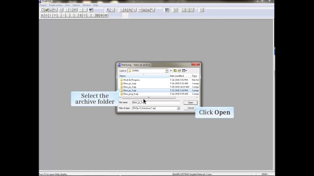 19: How to Retrieve an Archived Project in SINAMICS STARTER - YouTube
