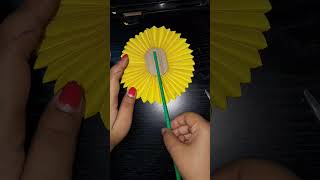 Unique Good Vibes|Cute Sunflower|Using origami paper|Step by step In 2 minutes#craft#Shorts