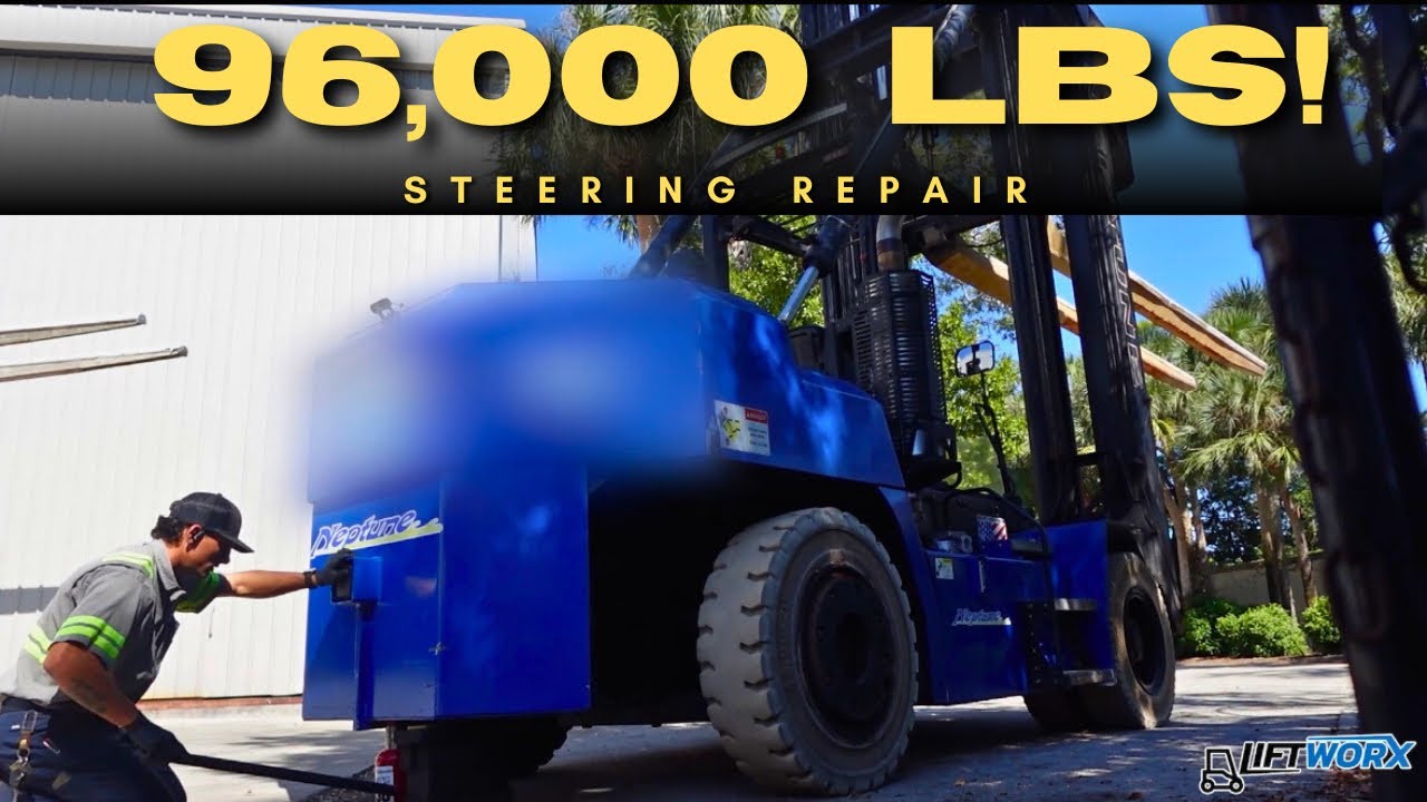 Работаю над вилочным погрузчиком для яхтенной пристани весом 96 000 фунтов (эта штука просто огро...