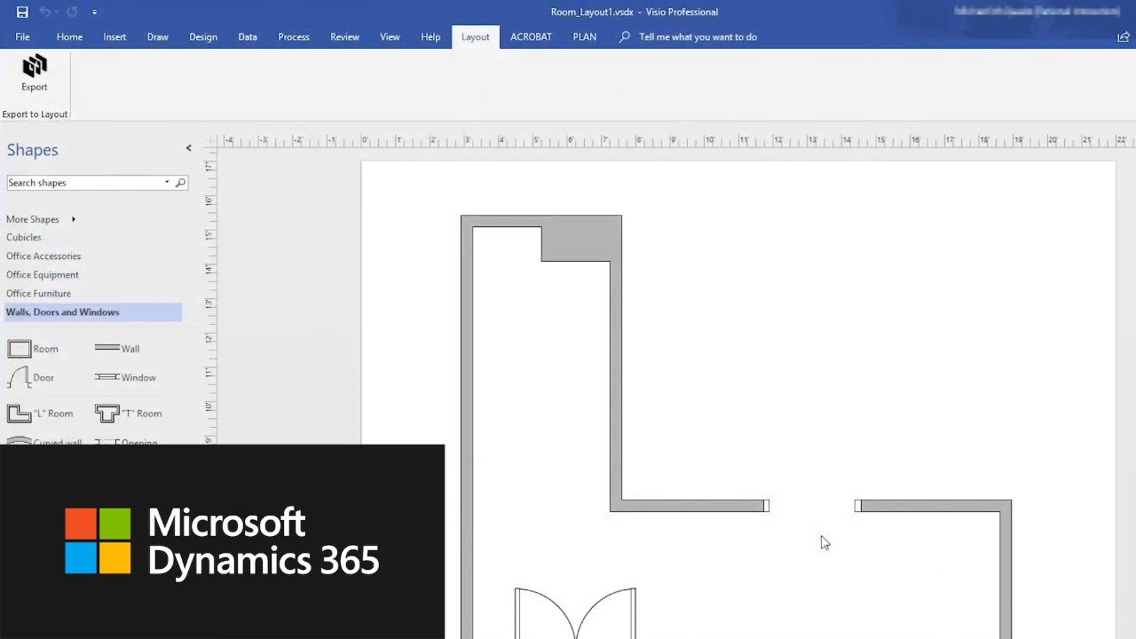 How to import a Visio floor plan Dynamics 365 Layout for 