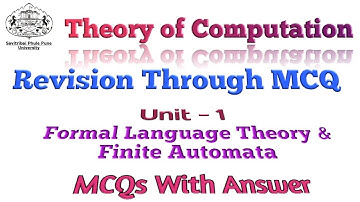 Theory of Computation -Unit:1 MCQ For SPPU  | TOC MCQ Based on SPPU Syllabus | Unit wise QB |