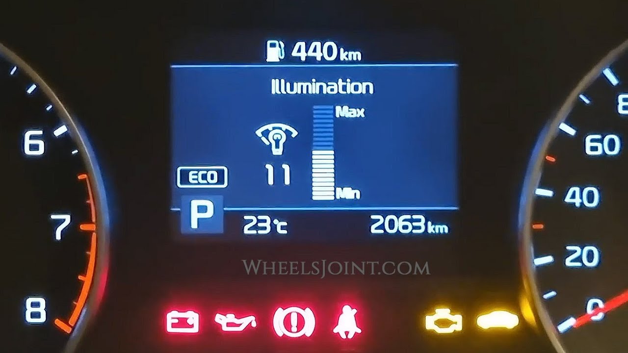 Adjusting instrument cluster brightness in Kia Sportage YouTube