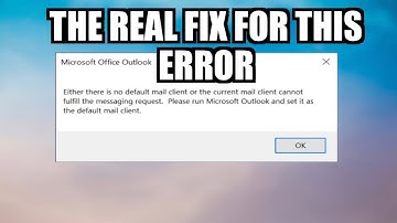 Fix: No default mail client, or could not fulfill messaging request