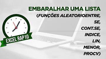 Como embaralhar os dados no Excel?