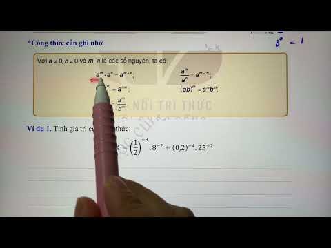 Video Toán 11.CĐ6. Tiết 1. Lũy thừa với số mũ thực - Công thức và bài tập tự luận - youtube