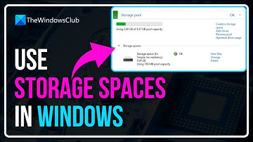How to use storage spaces in Windows 11 via Control Panel