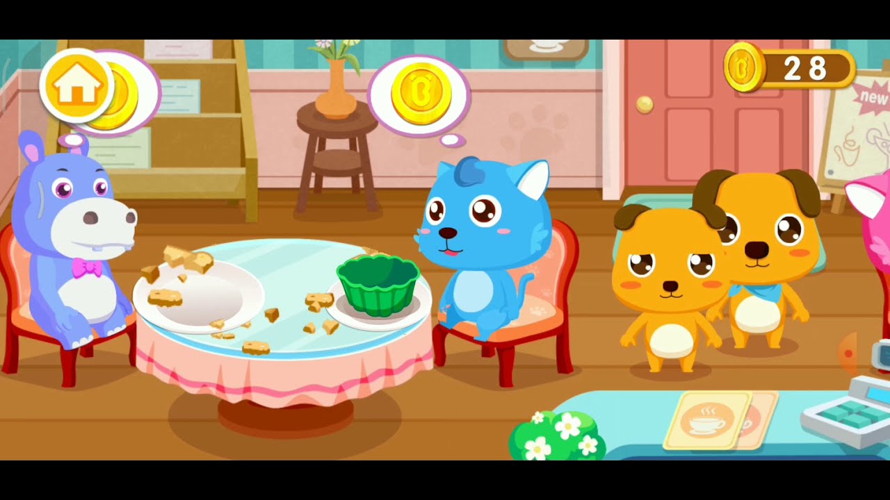Baby panda's cafee game play YouTube