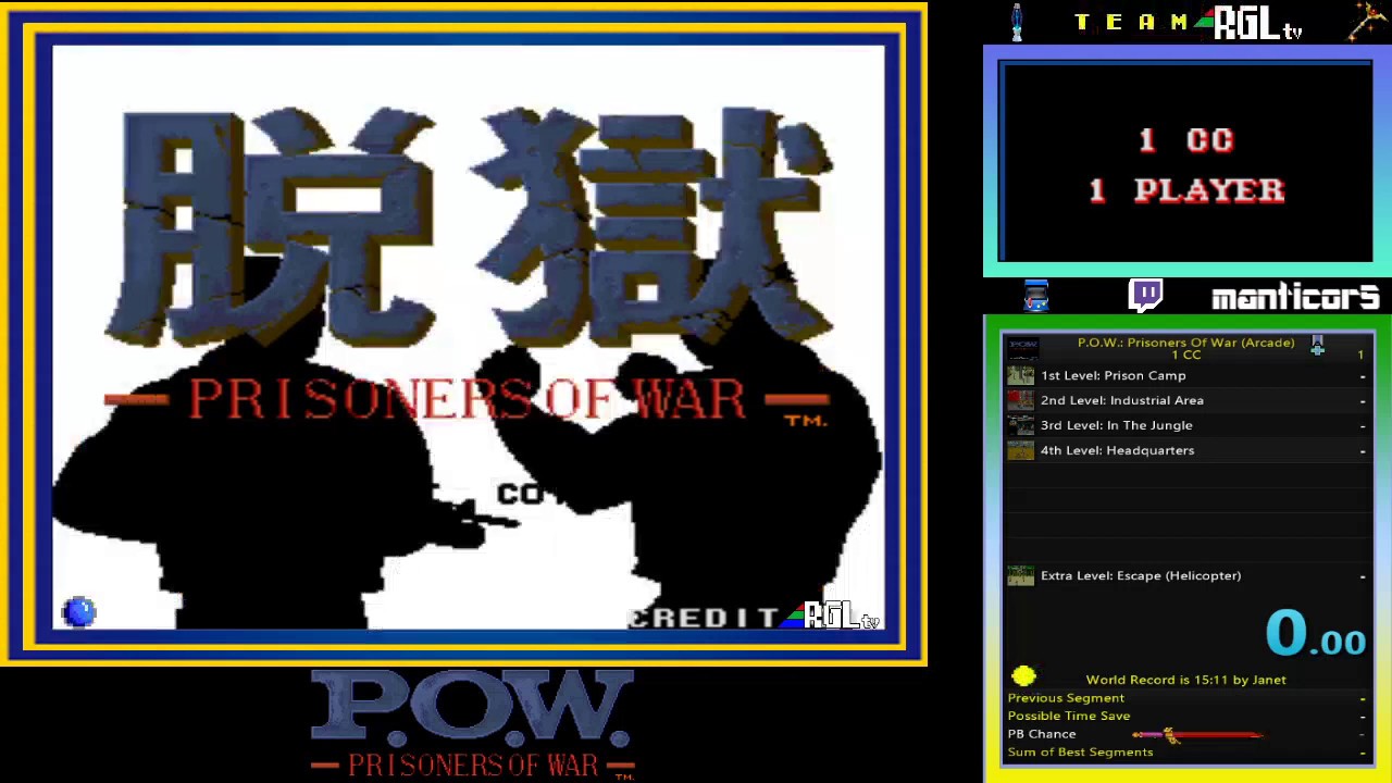 Prisoners of War P.o.w. Snk Arcade Rare Original Japan Handbill Flyer