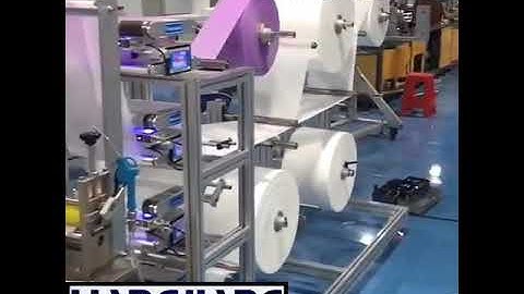 Automatic KN/N95 mask machine.