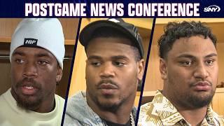 Jevon Holland talks big interception, Abdul Carter & Sisi Mauigoa also talk big Giants win in Week 3