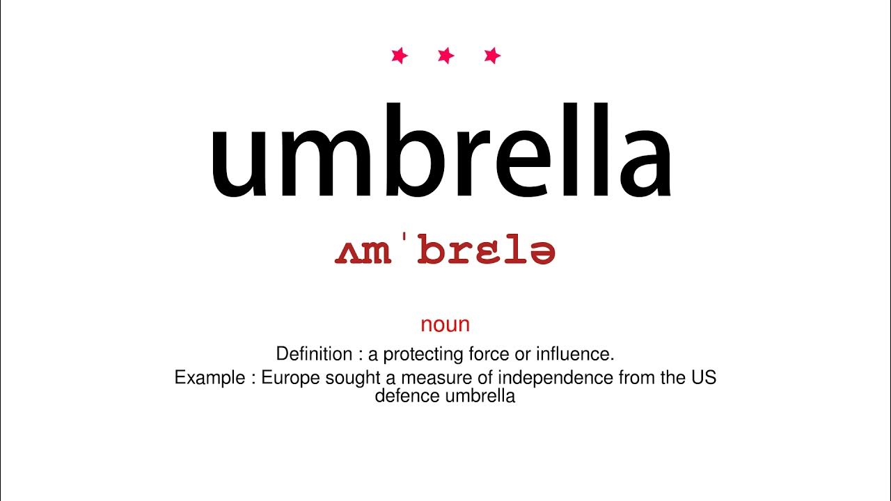 How to pronounce umbrella Vocab Today YouTube