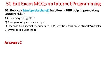 Top 30 HTML & PHP Exit Exam MCQs with Answers