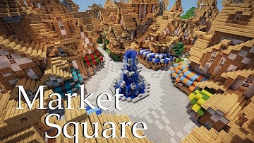 Minecraft Medieval Market Square Tutorial [#1/4] / HTSYMC #5