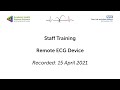 Remote ECG Staff Training | Tees, Esk and Wear Valley NHS Foundation Trust