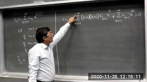 MATH210: Lecture - 22: Power Series  Method, Singular Points, Frobenius Series.
