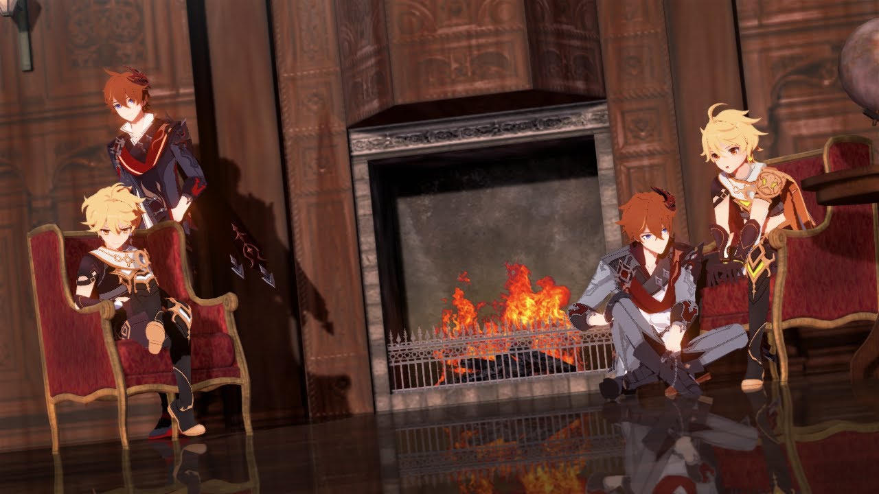 【MMD 原神 / Genshin Impact 】チェリーハント【 Childe , Aether 】