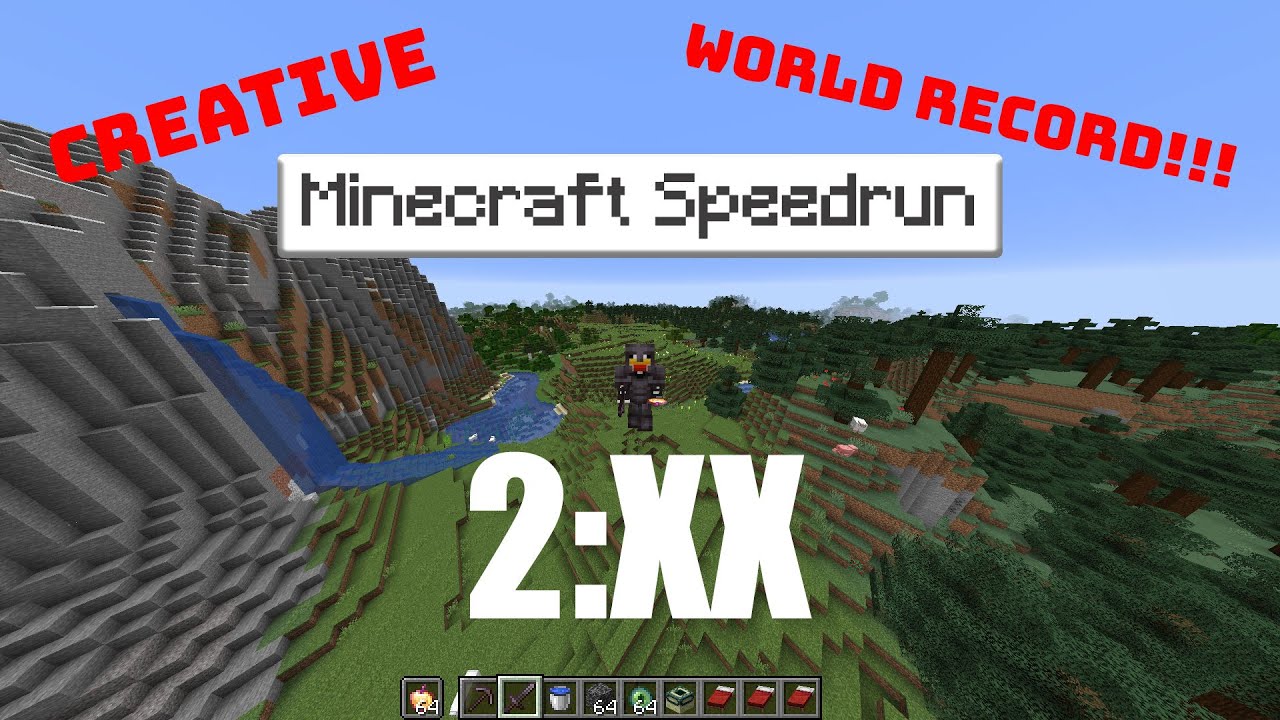 Minecraft Speedrunning but I'm in Creative mode | Sub 3 minute World ...