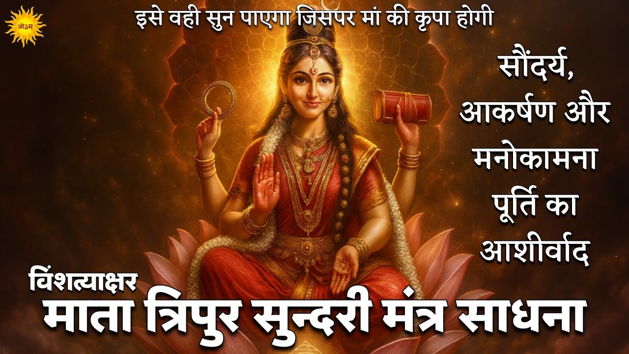 Tripura Sundari मंत्र साधना से सौंदर्य आकर्षण और मनोकामना पूर्ति का आशीर्वाद Beauty Mantra 108 Times