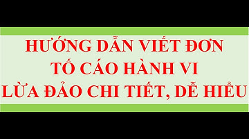 Hướng dẫn viết đơn TỐ CÁO HÀNH VI LỪA ĐẢO chi tiết, dễ hiểu