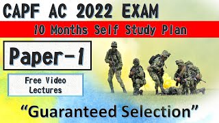 Capf Ac 2022  10 Months Preparation Strategy  Booklist  Pyqs