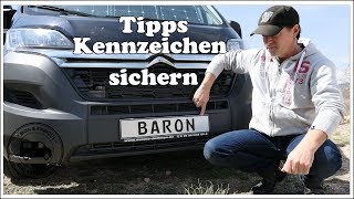 KFZ Kennzeichen gegen Diebstahl sichern - Wohnmobil Technik Tipps 