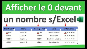 Afficher le 0 devant un nombre dans Excel