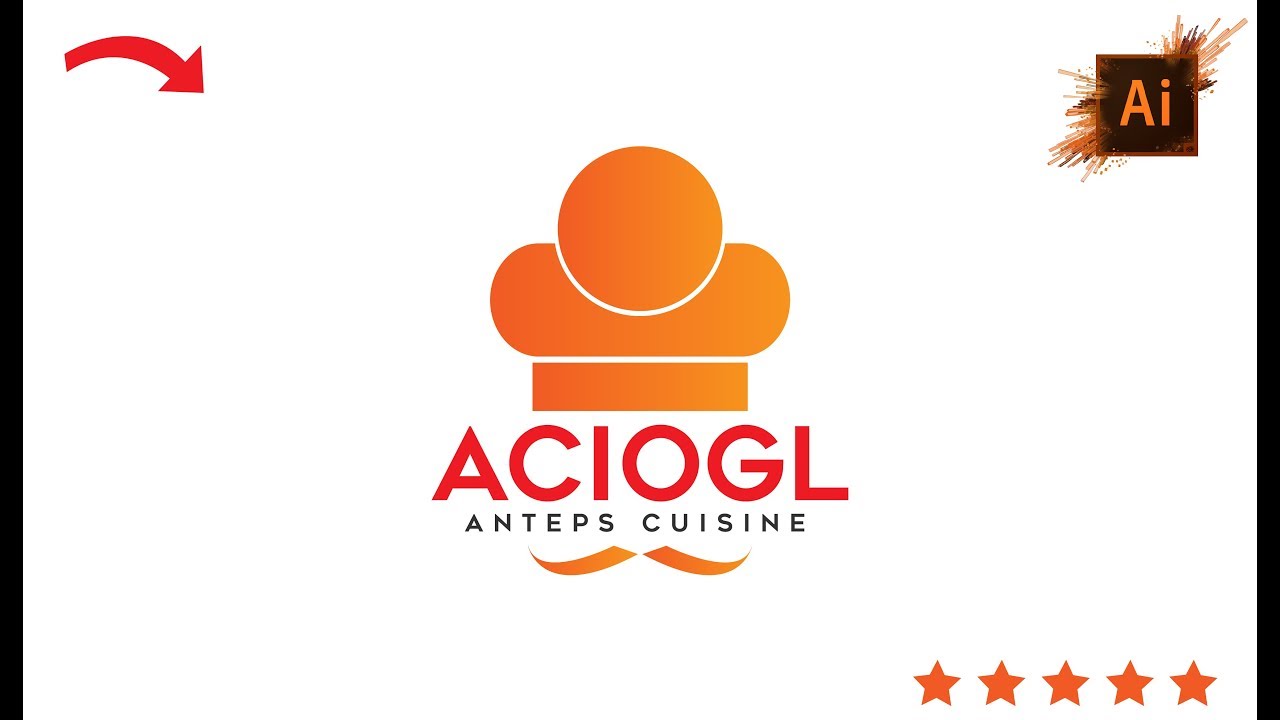 How to make a Restaurant Logo design In adobe illustrator cc (Enter ...
