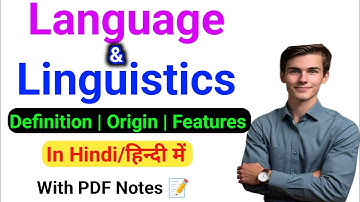 Language And Linguistics In Hindi |