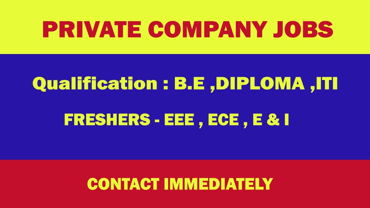 Be Ece Fresher Jobs