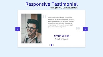 Responsive testimonial using HTML, Css and Swiper JS.