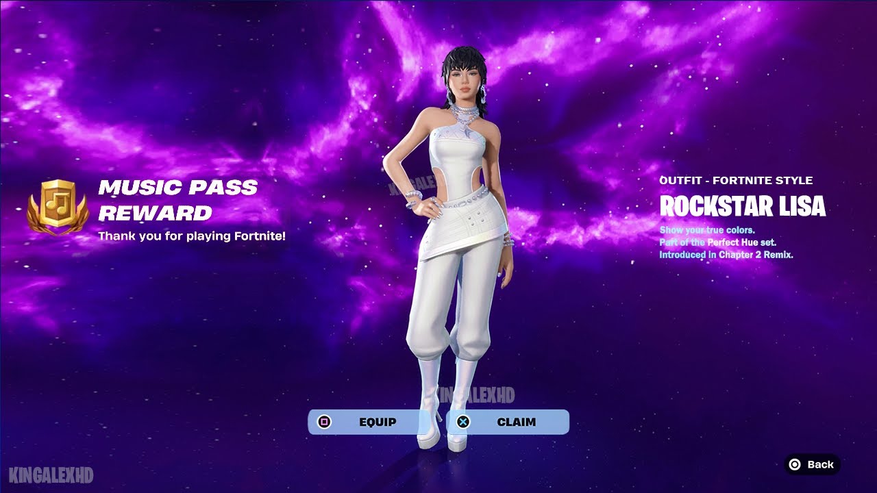 Как получить музыкальный пропуск Rockstar Lisa Skin прямо сейчас БЕСПЛАТНО в Fortnite! (Разблокир...