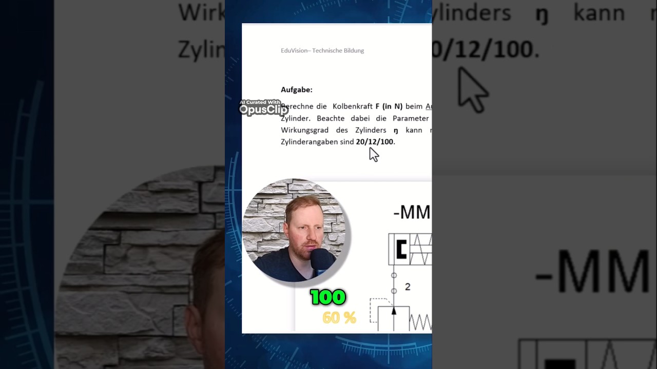 Wie beeinflusst ein Drosselventil die Kolbenkraft Prüfungsaufgabe Pneumatik Metalltechnik