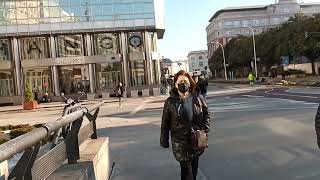 CANTON GRANDE.La Coruña. Galicia. España. También se ve el famoso OBELISCO