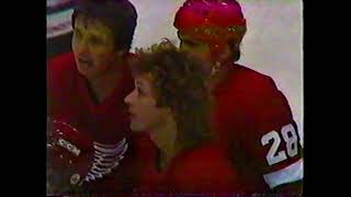 Chicago Blackhawks Detroit Red Wings Oct. 9, 1983 Highlights