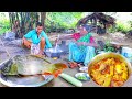 American rui fish curry with bottle gourd recipe prepared by santali tribe grandma for lunch