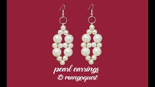 Mangoquest Quick &amp; Easy Pearl Earring Tutorial DIY Fashion Jewellery