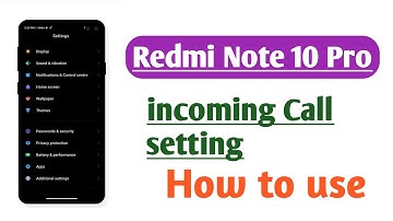Redmi Note 10 Pro , incoming Call setting tips and tricks