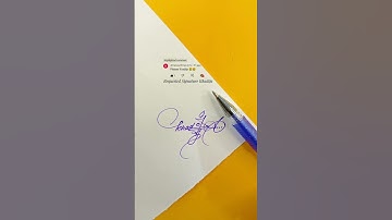 Khadija Signature Design | How To Sign The Letter K #shorts