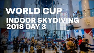 Day 3. World Cup of Indoor Skydiving at Gravity, Bahrain 2018
The tension and drama in the air is undeniable! Before the finals kick off, heres who the competitors favour in the Indoor Solo Freestyle discipline.
For more flying action follow us on:
ON FACEBOOK: https://www.facebook.com/AERODIUM/
ON INSTAGRAM: https://www.instagram.com/aerodium/ Day 3. World Cup of Indoor Skydiving at Gravity, Bahrain 2018