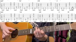 【ギターレッスン】Isn't She Lovely風バッキング Fingerstyle solo guitar By龍藏Ryuzo